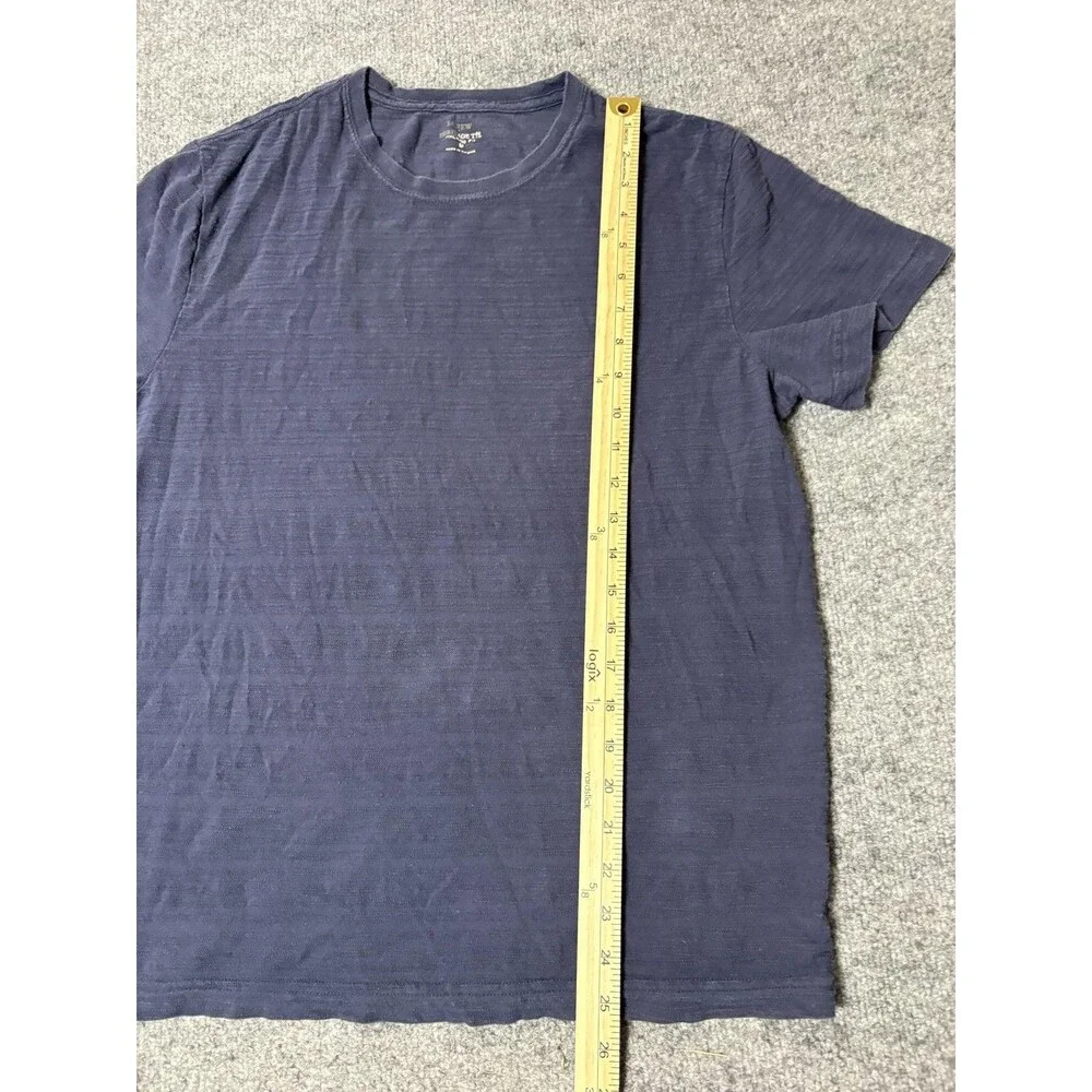J.CREW Shirt Mens M Blue Short Sleeve Heritage Tee Relaxed Fit Tagless Cotton